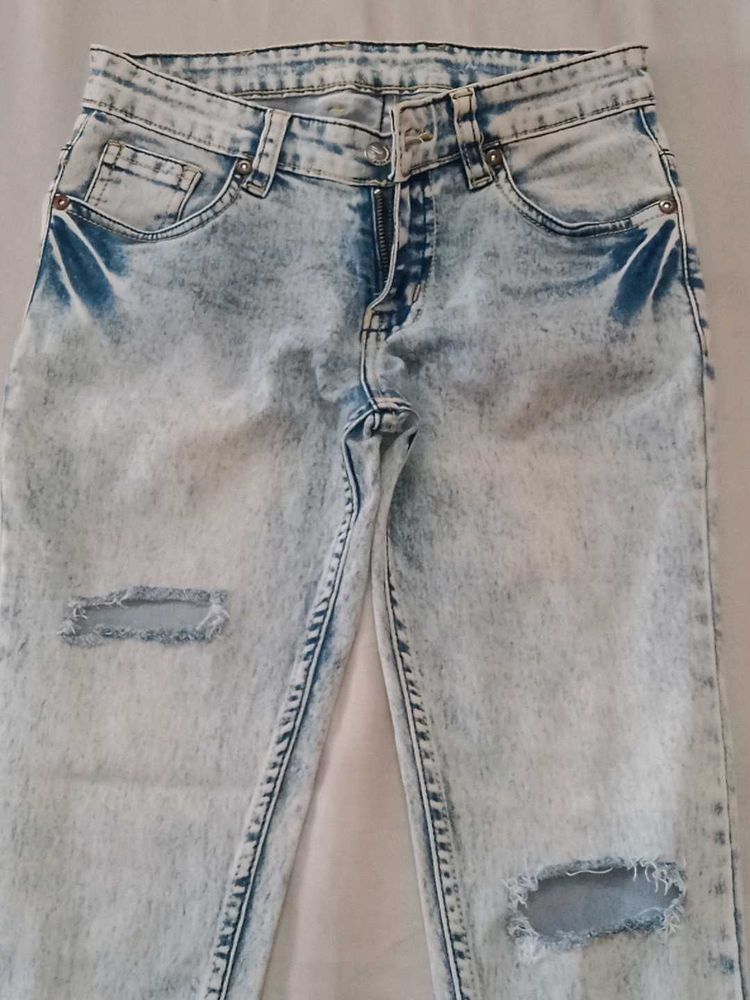 Ripped Light Wash Jeans