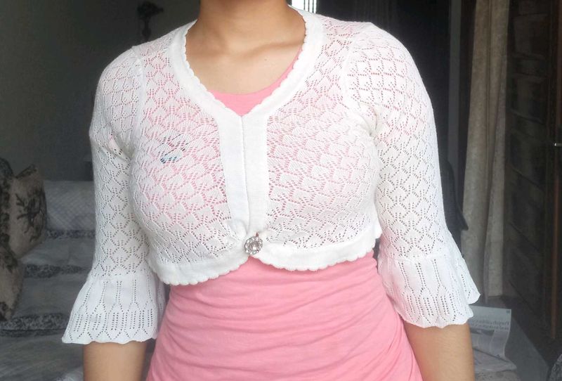 🌸Crochet Crop Cardigan