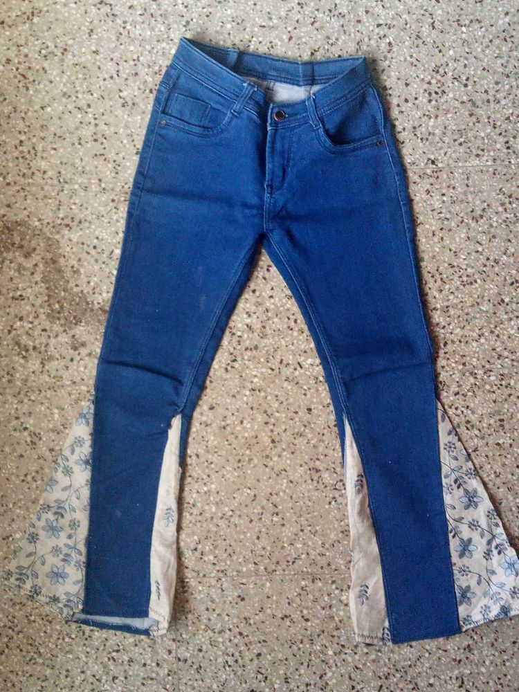 Blue Jeans With Bohemian Flare