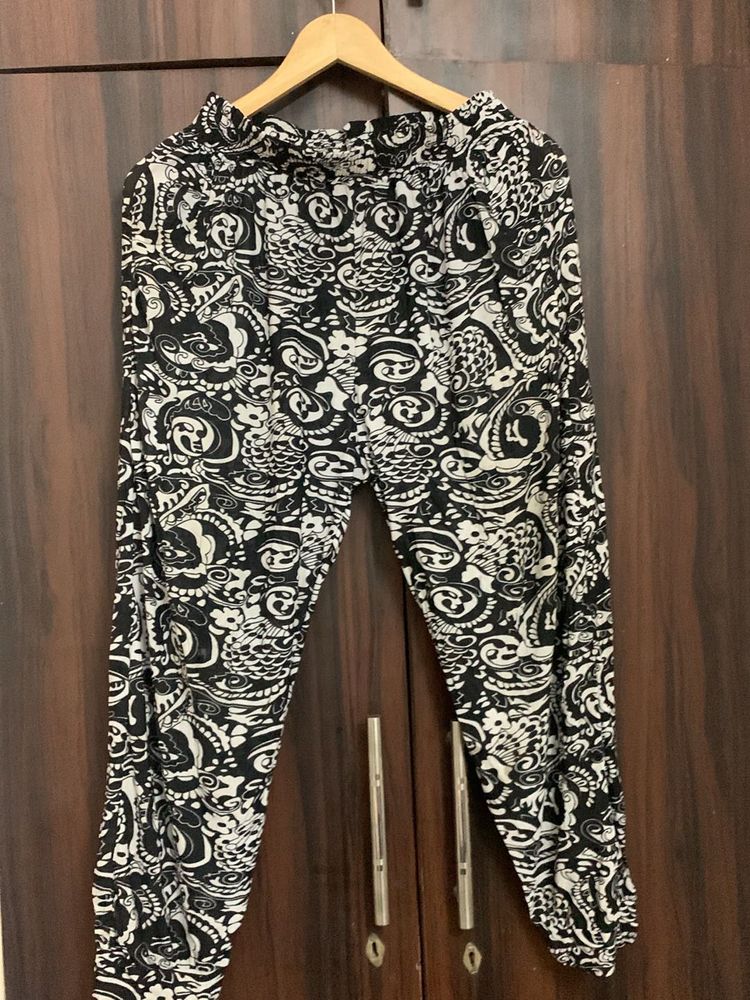 Black and White Paisley Pants