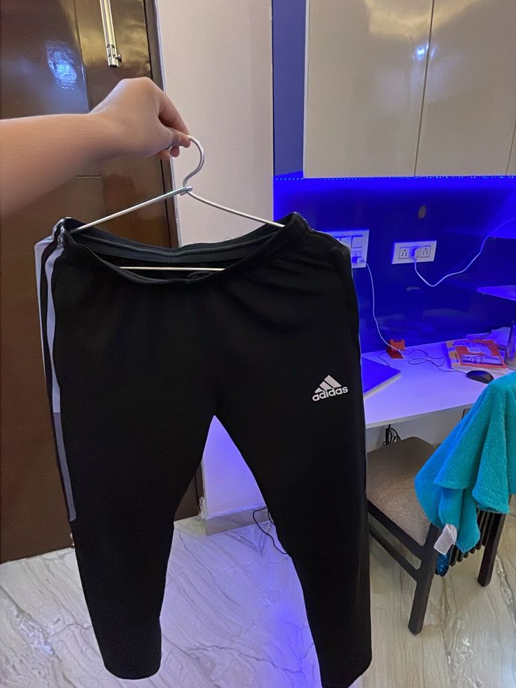 Adidas track pant half striped