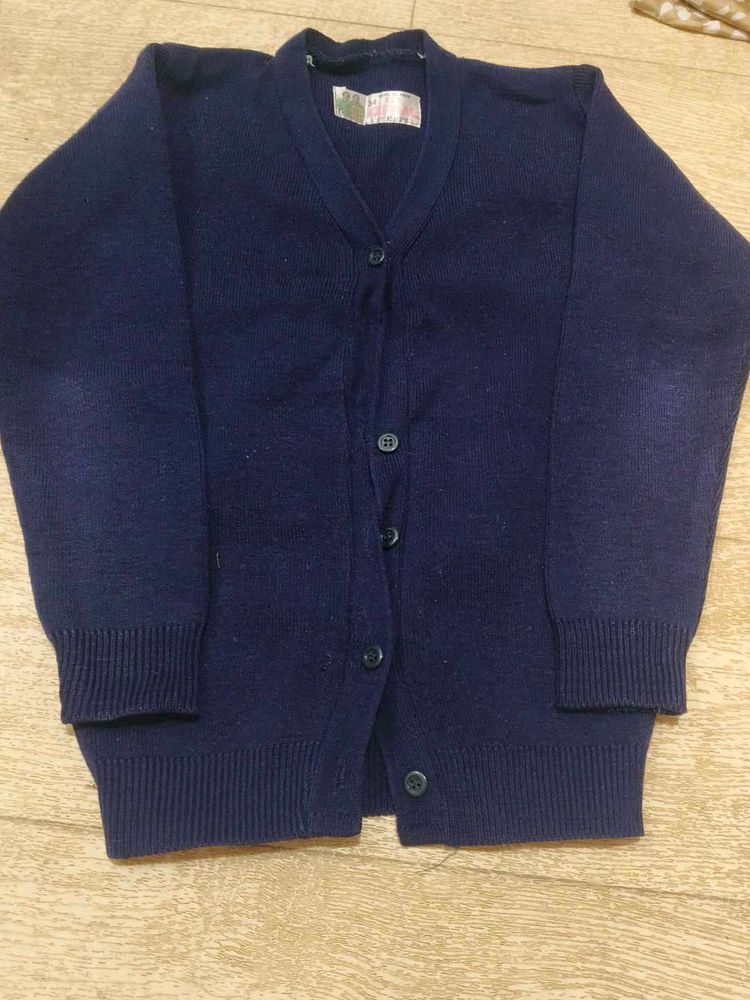 Classic Navy Blue Cardigan