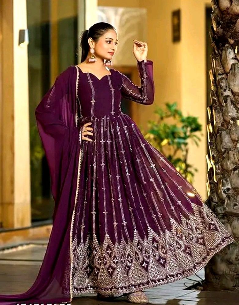 New/Unused All Over Embroidered Gown With Dupatta