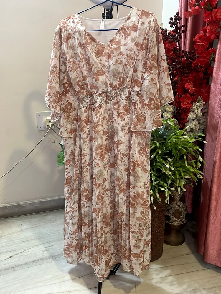 Floral Chiffon Maxi Dress