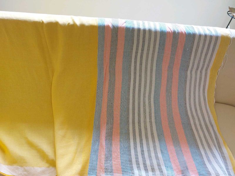 Sunny Yellow Handloom Cotton Saree