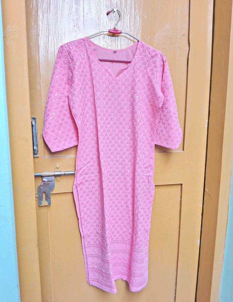 Beautiful Chikan n Sequins Kurta