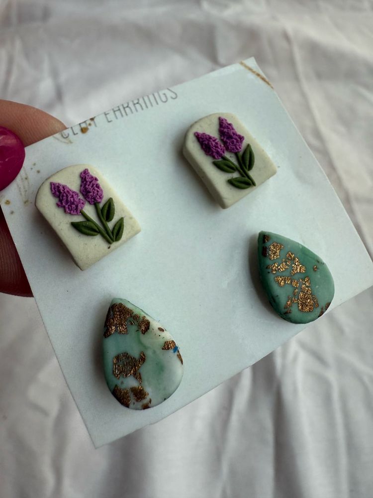 Cute small clay studs