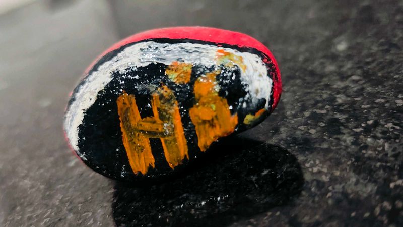 &#34;Say Hi! Painted Pebble for Decor&#34;
