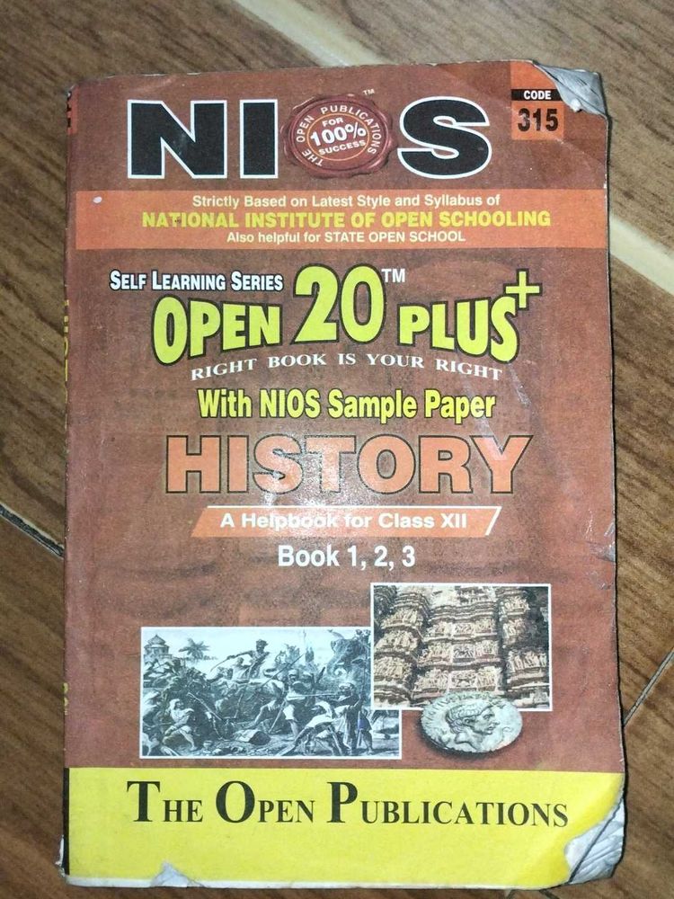 NIOS Open 20 Plus History Textbook