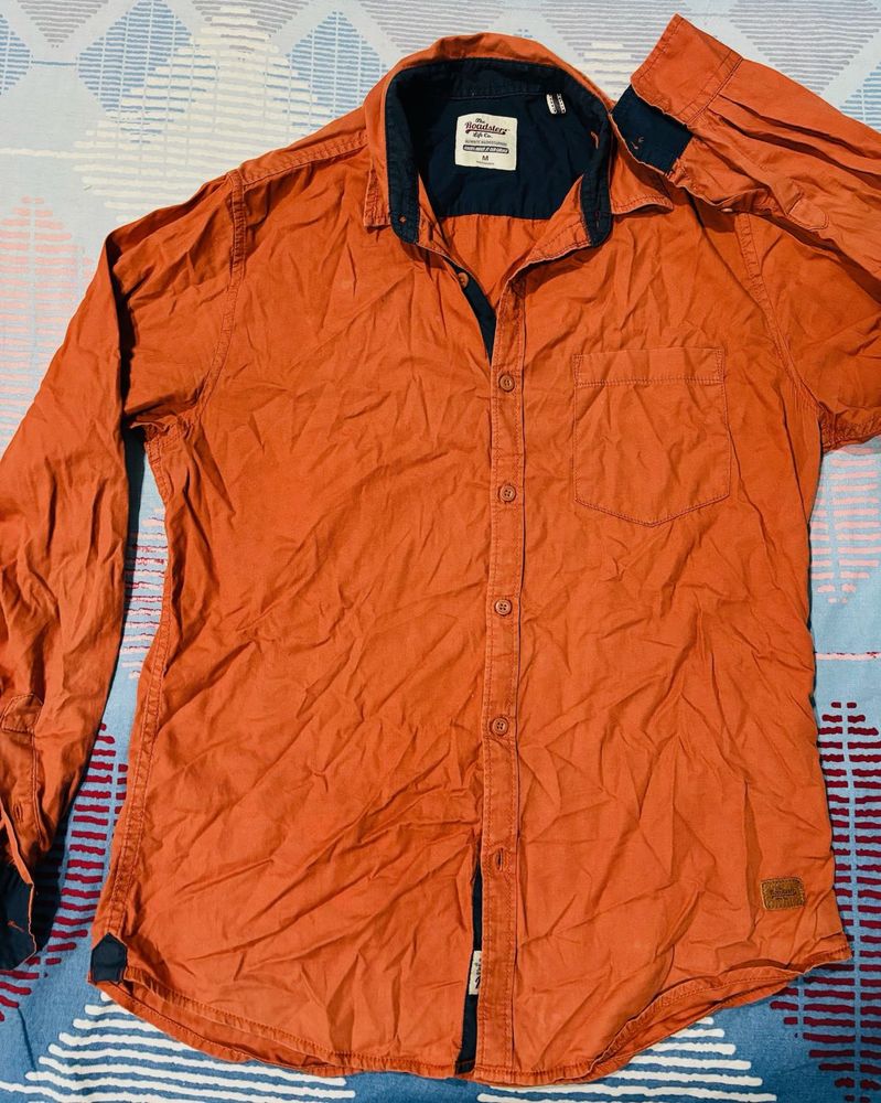 Orange Casual Shirt