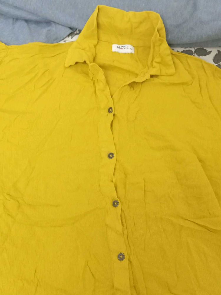Mustard Button-Up Shirt