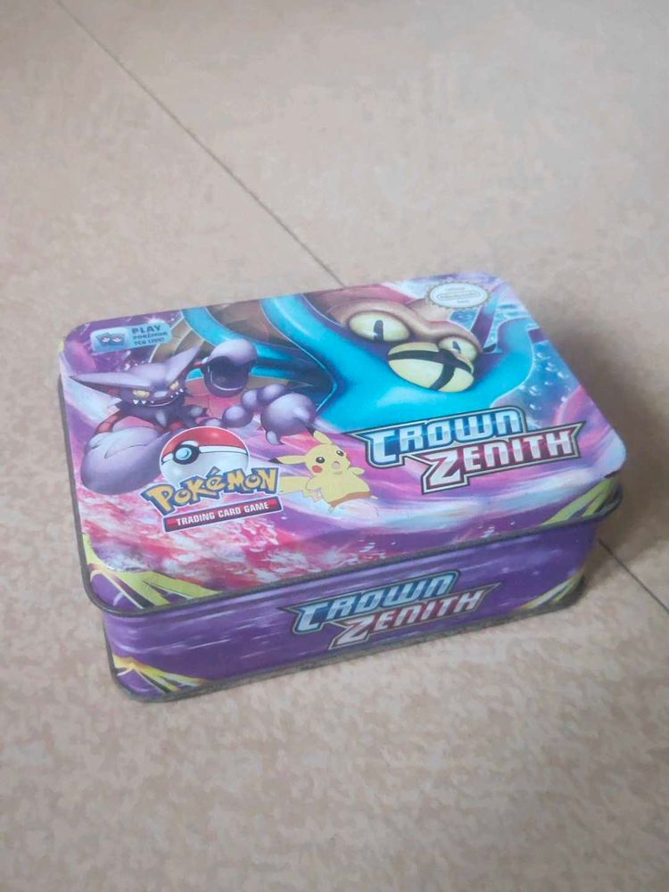 A Tin Box For Keeping Pokemon Cards