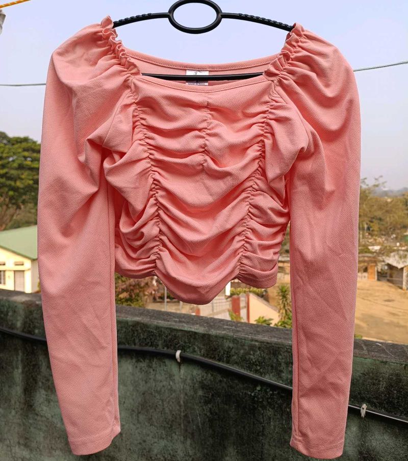 Ruched Puff Sleeve Top