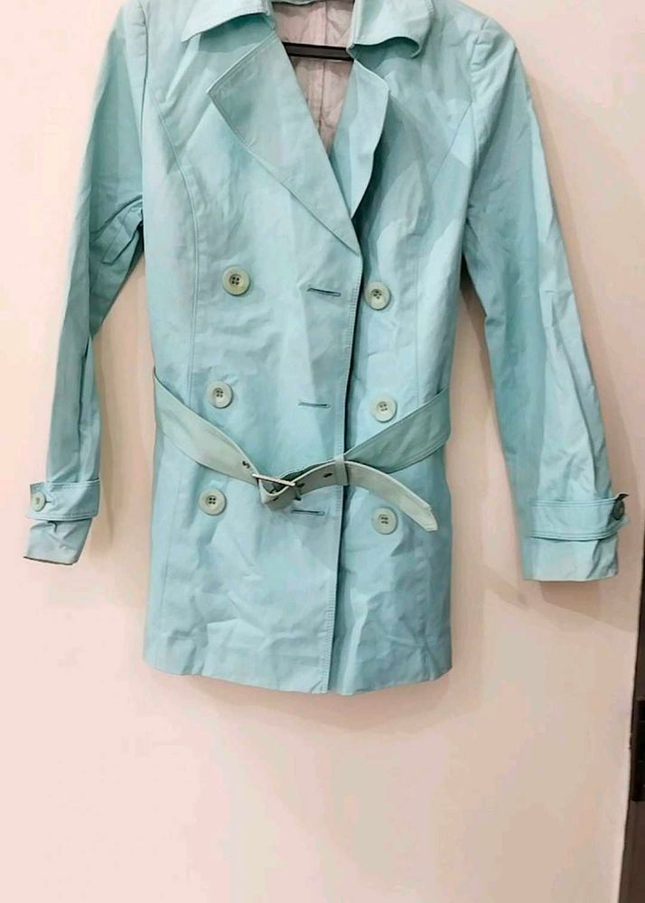 women Mint Trench Coat size S