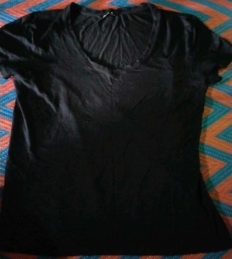 Black V-Neck T-Shirt