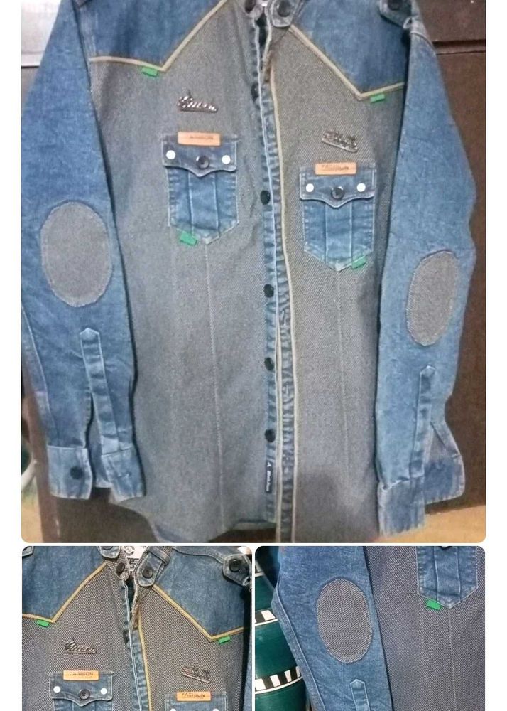 Unique Denim Patchwork Shirt