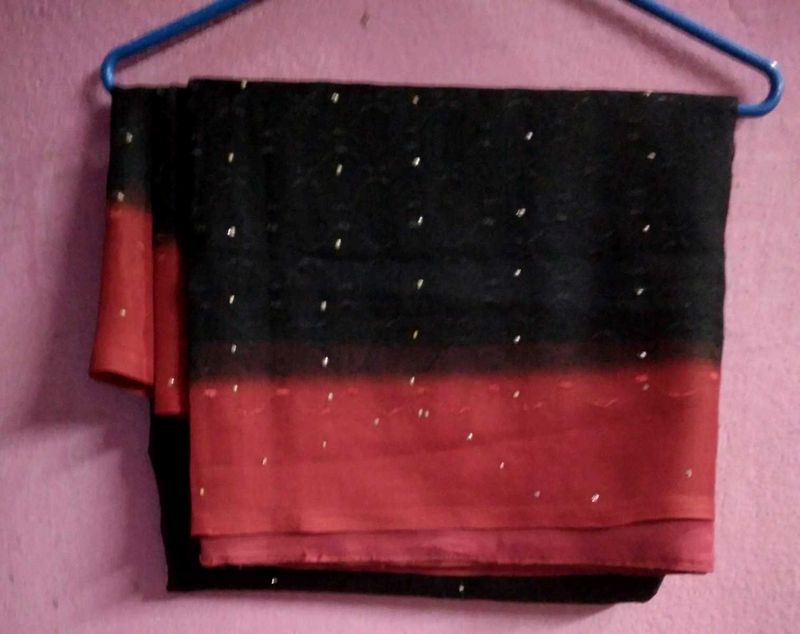 Black &amp; Red Saree
