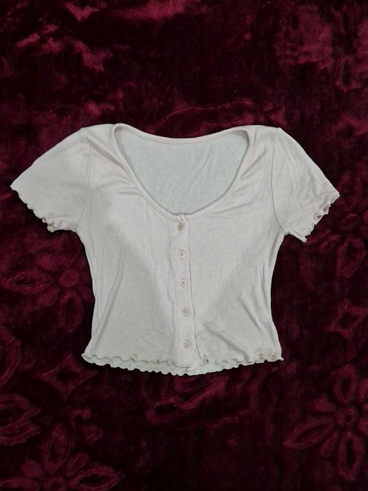 Pink Ribbed Top