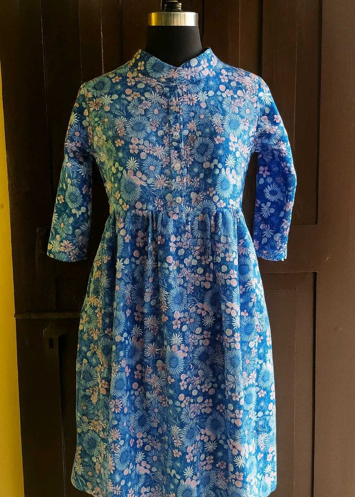 Y2K Floral Sunflower Print Dress 💙