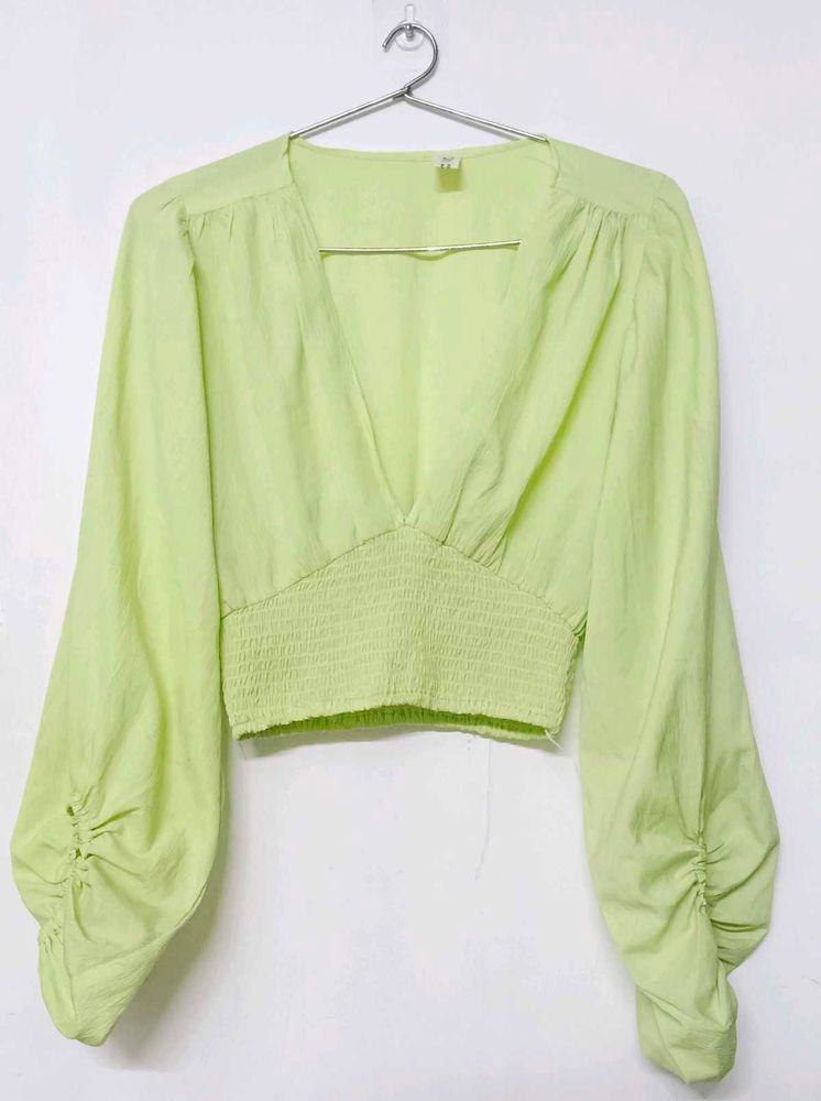 Zara Chic Green Crop Top