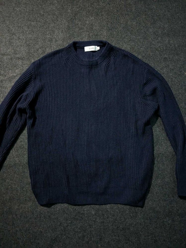 Navy Blue Knit Sweater