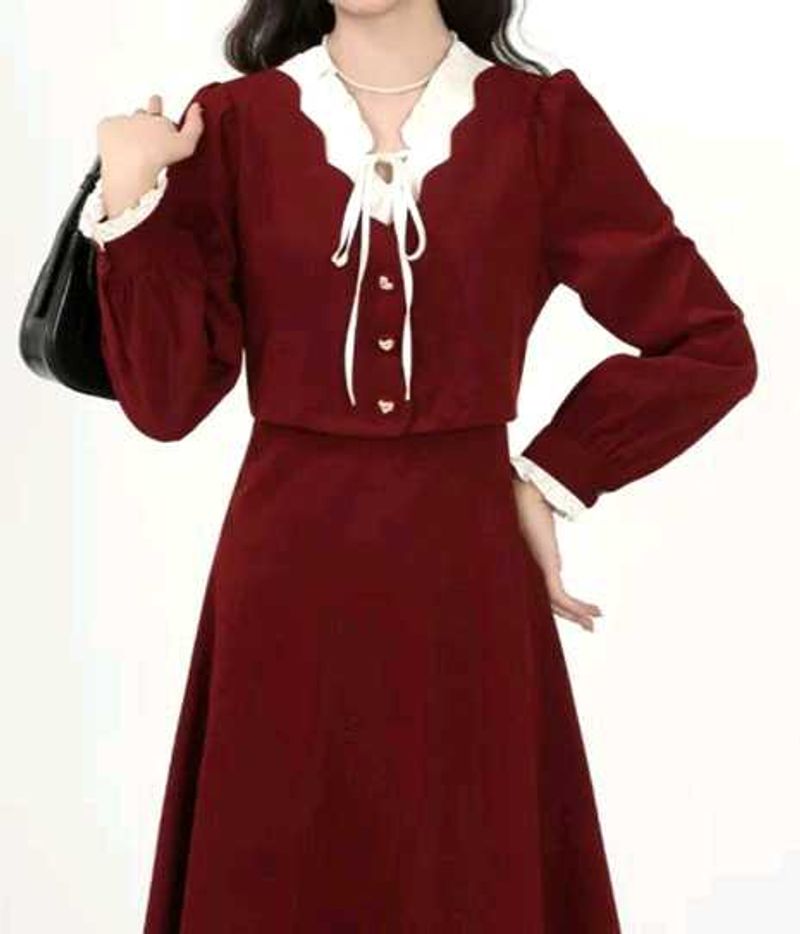 Lace Up A-Line Dress