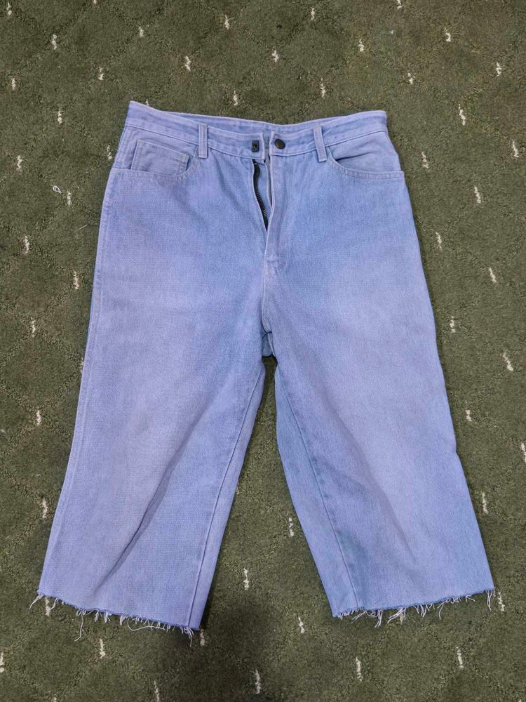 Denim Cropped Pants