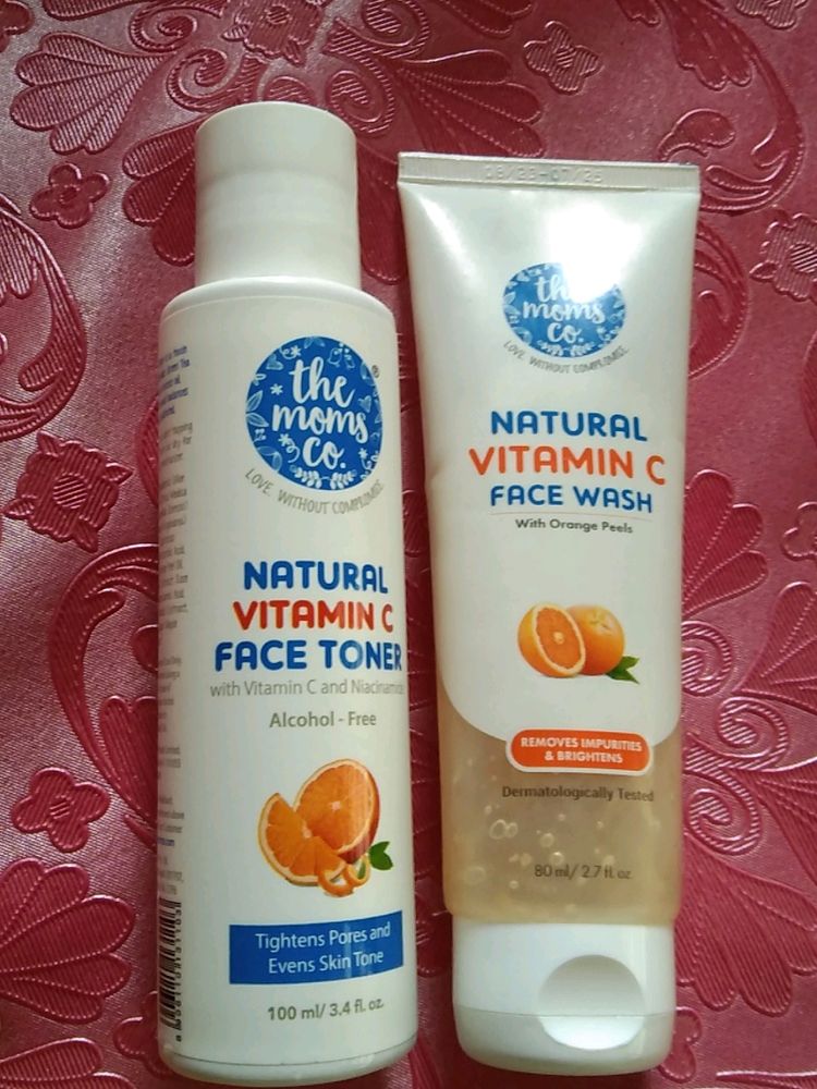 Natural Vitamin C Face Toner &amp; Natural Vitamin C Face Wash.
