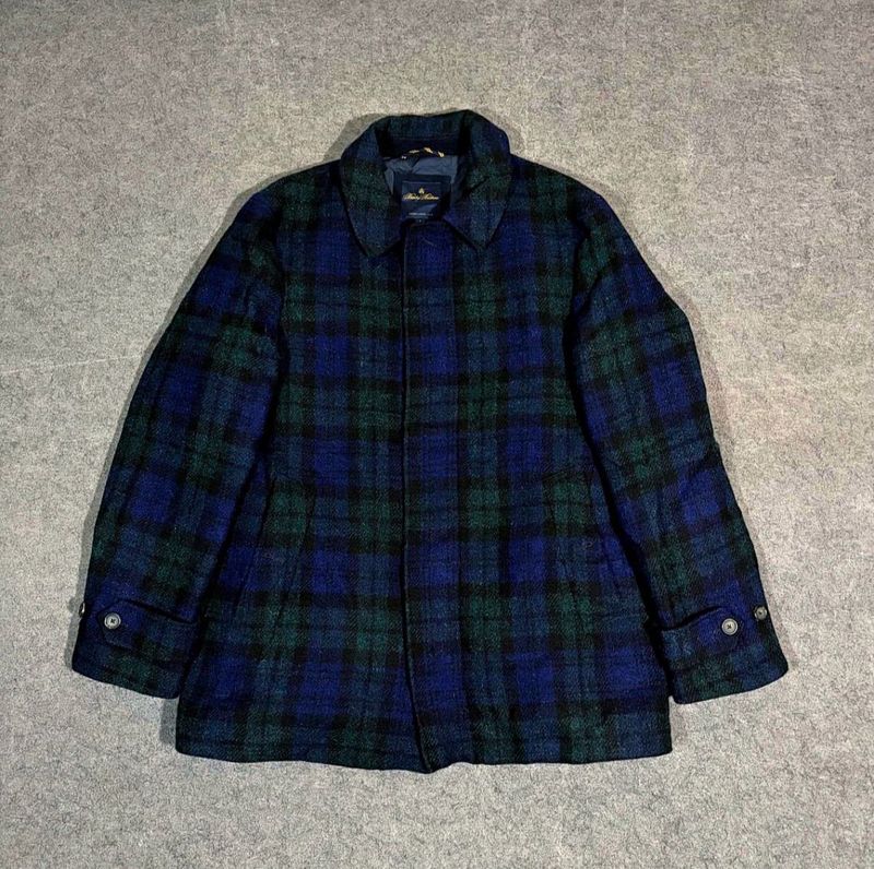 Brooks Brothers Plaid Wool Coat