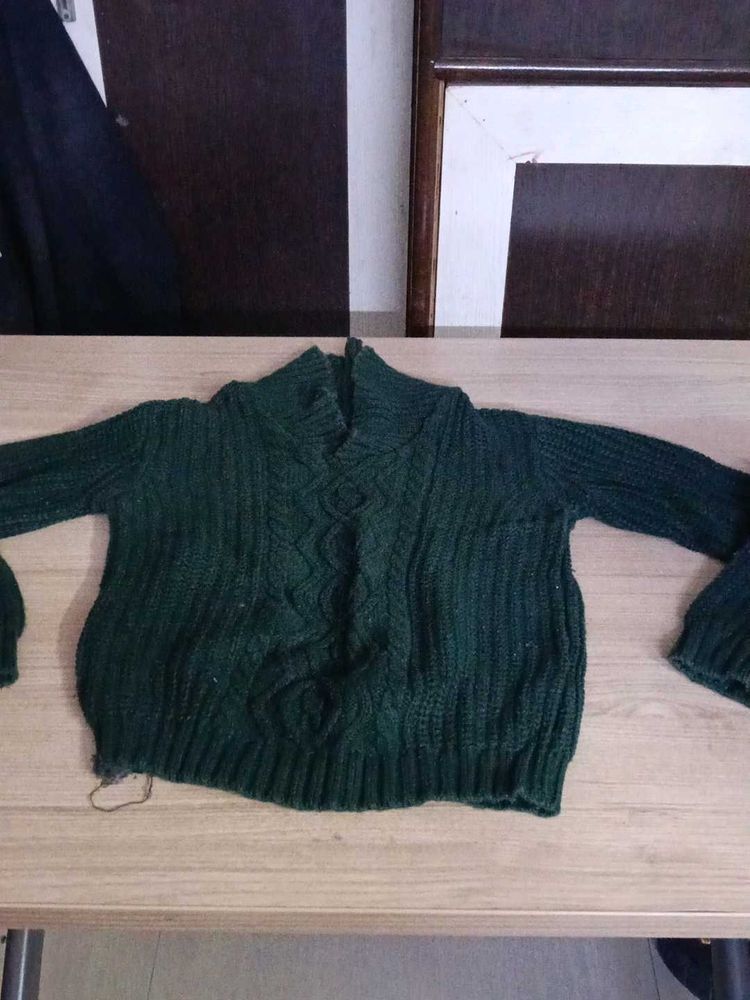 Green Knit Sweater