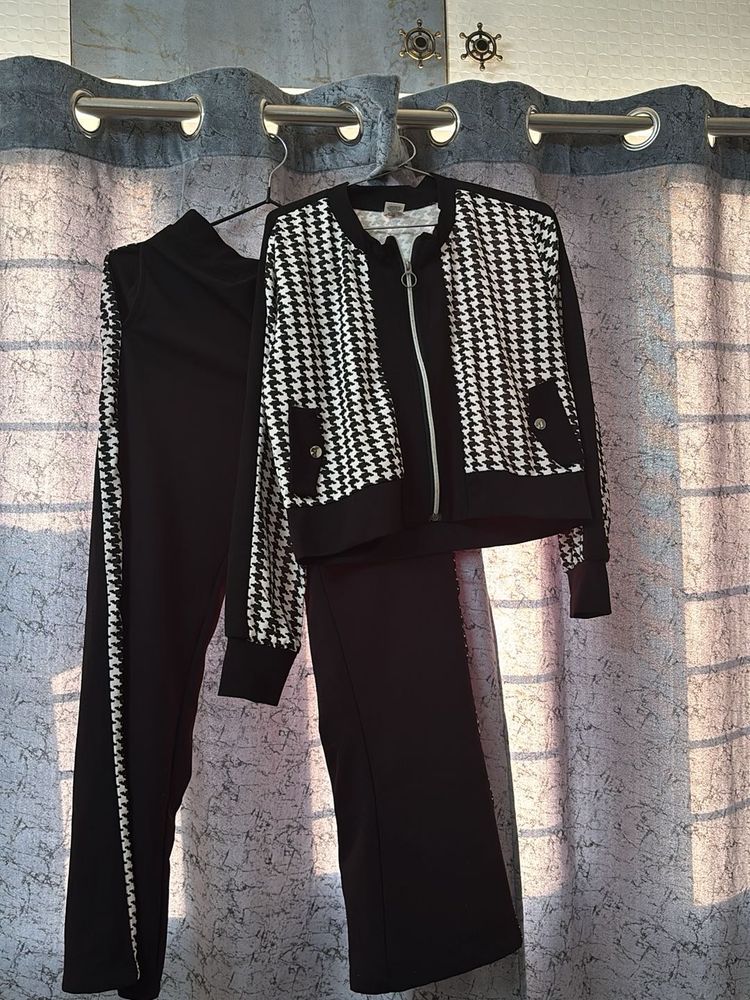 Houndstooth Jacket &amp; Pants Set