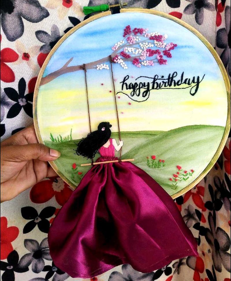 Handmade Birthday Embroidery