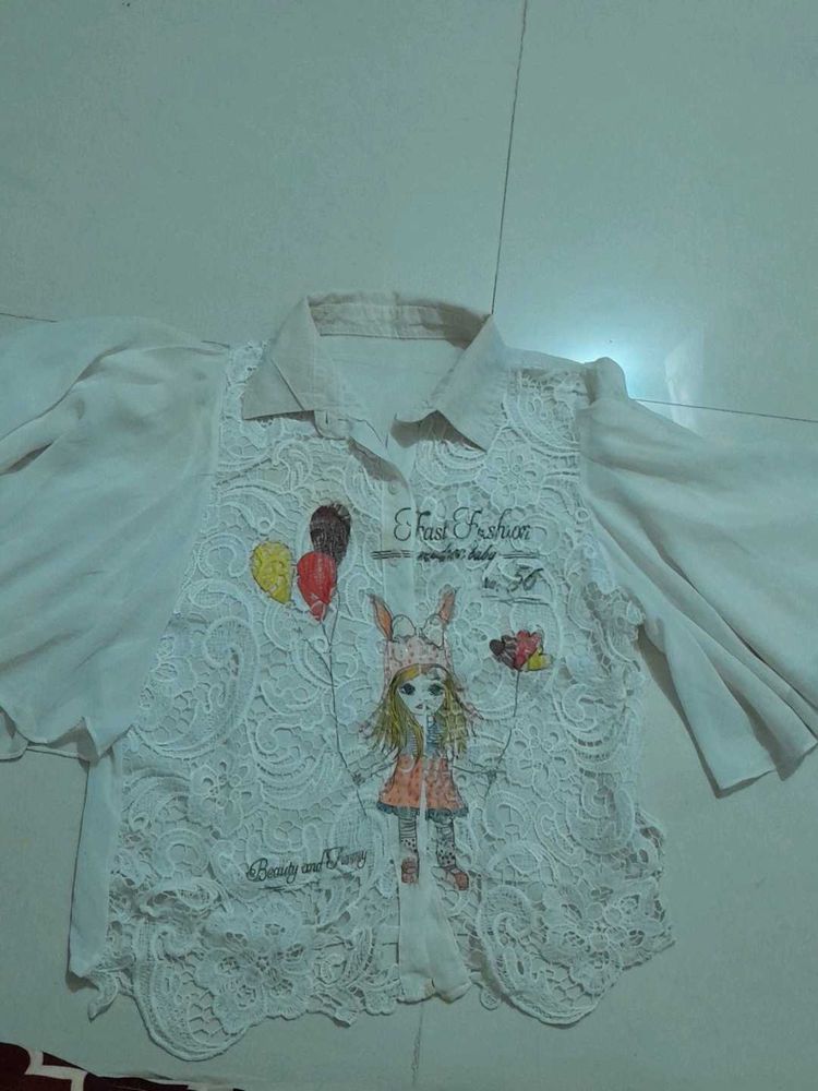 Cute Girl's Printed Top