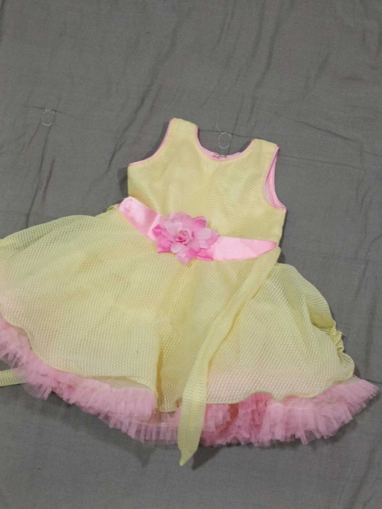 Cute Yellow &amp; Pink Dress