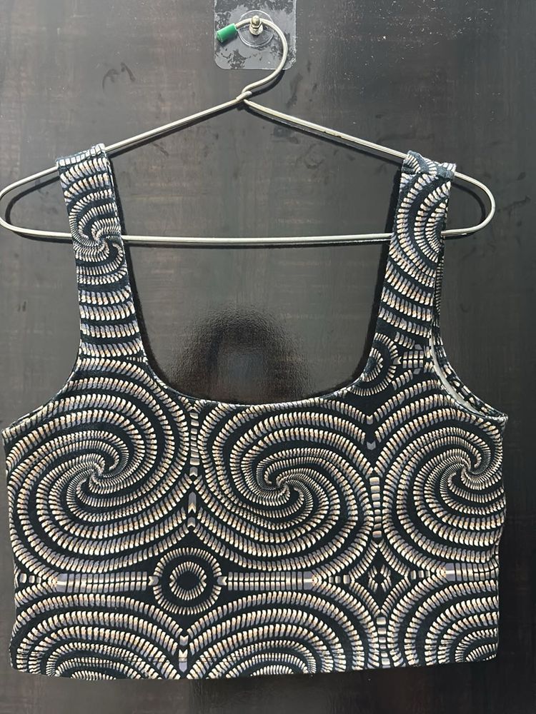 Patterned Crop Top
