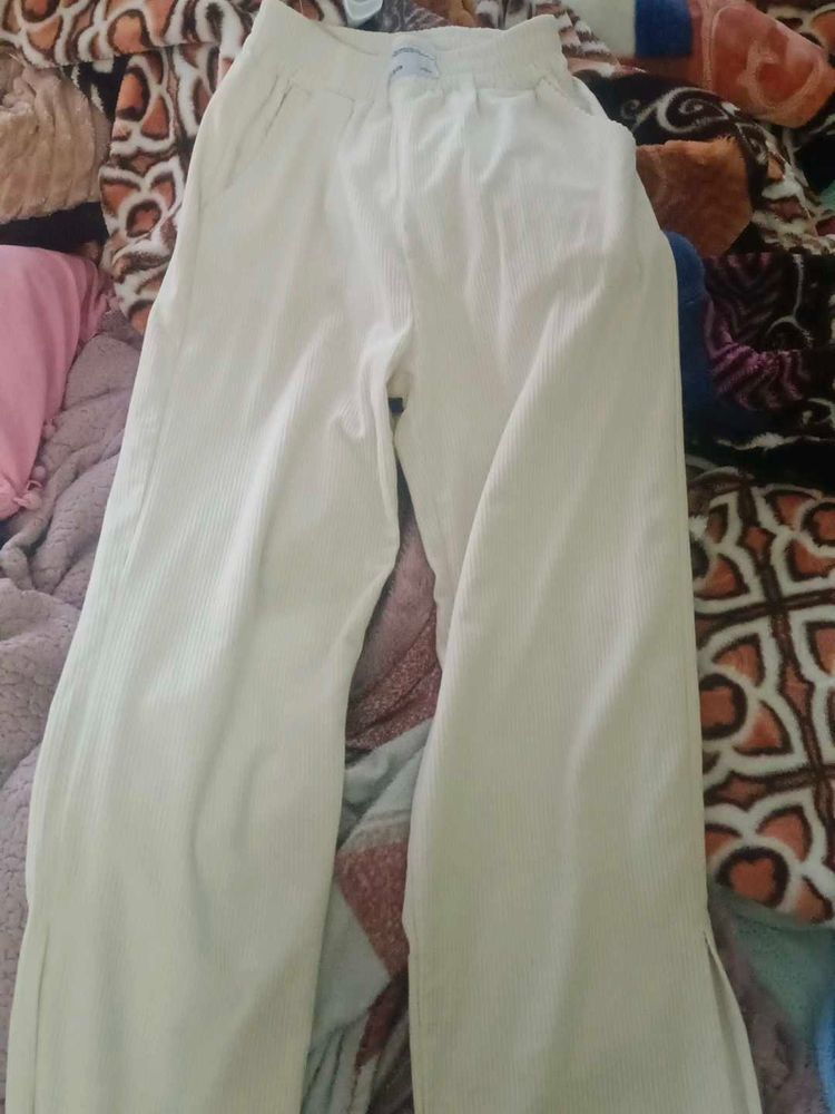 Beige Trousers For Winter Outing