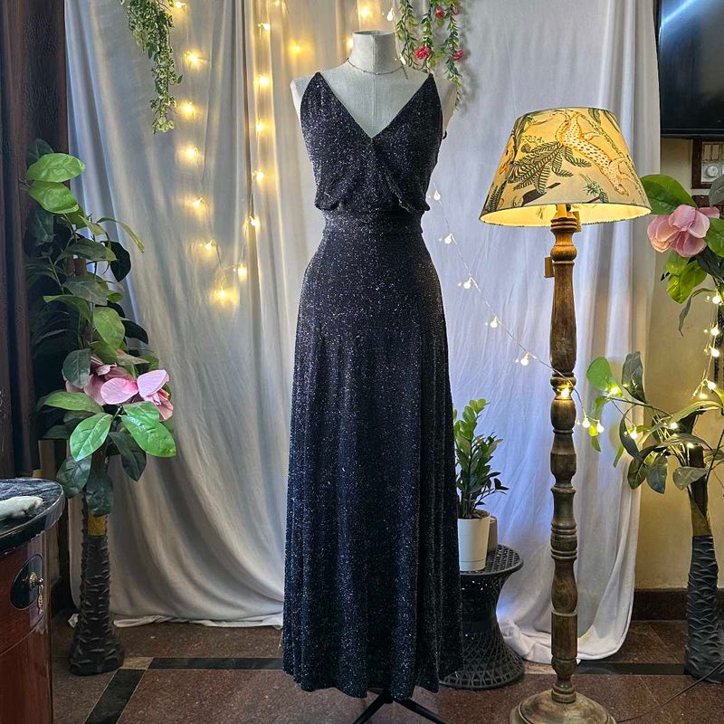 Sparkly Black Maxi Dress