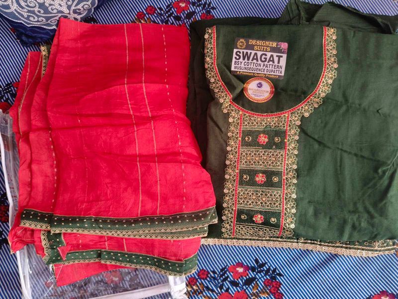 Kurta Material Set with pretty duppata 🫶