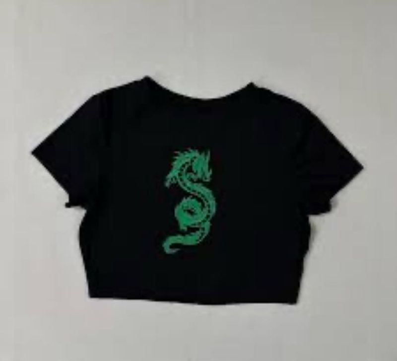 Black Dragon Cropped Top
