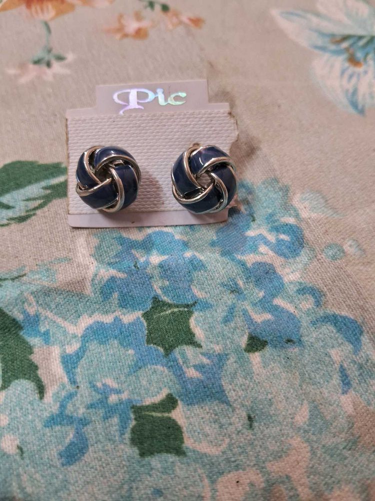 Blue Knot Earrings