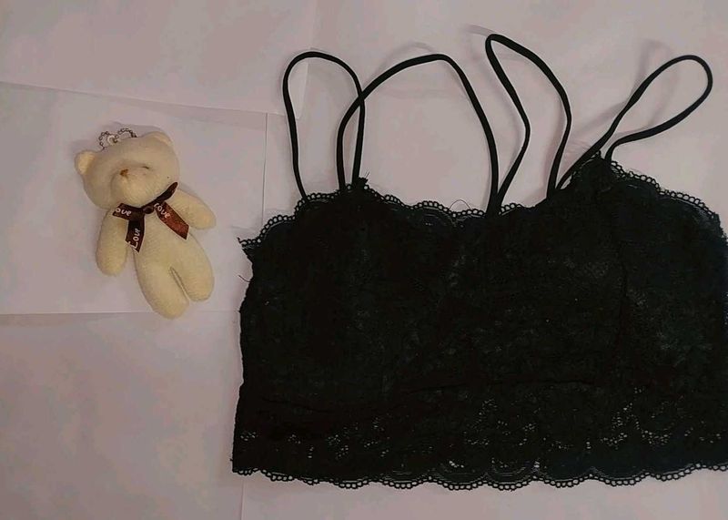 Padded Black Lace Bra