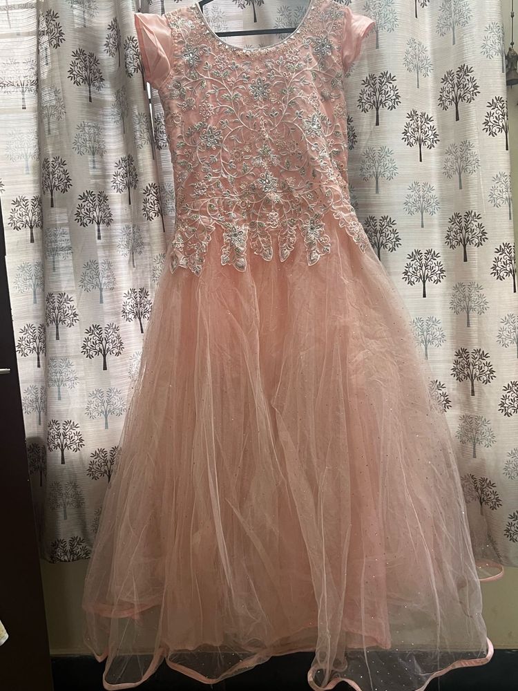 Elegant Pink Ethnic Gown