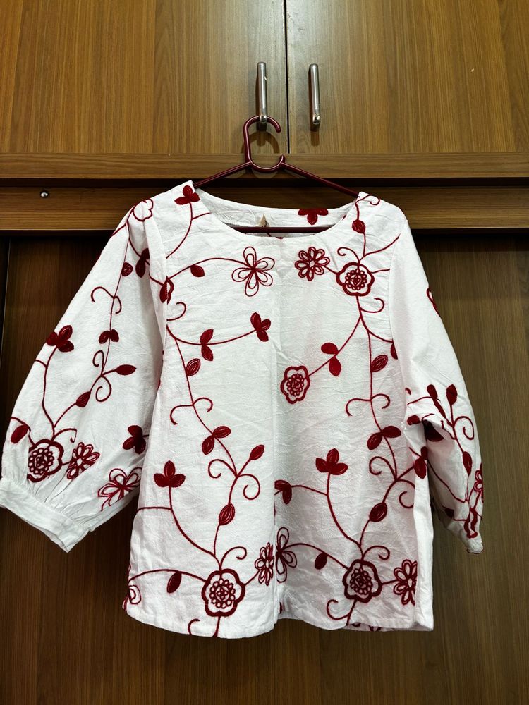 Floral Embroidered Top from Japan