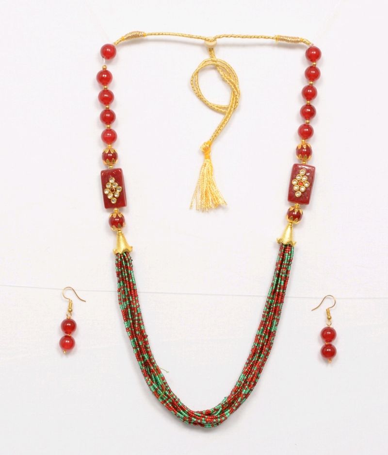 Beautiful Beads Necklace.     Jaipurjewelry, Jewelry, Jewellery, Kundanjewelry, Earrings, ChokerSet, Rings, Forever21, Girlsjewelry, Peacocknecklace, Beadsjewelry, BridalJewellery,