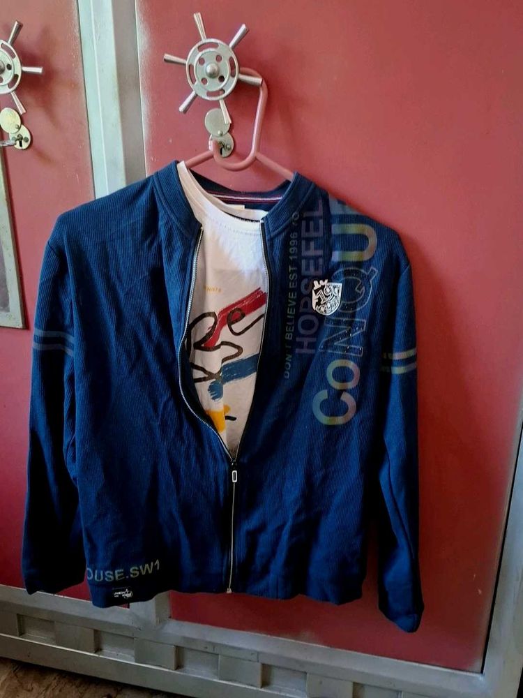 Navy Blue Full Zip Jacket