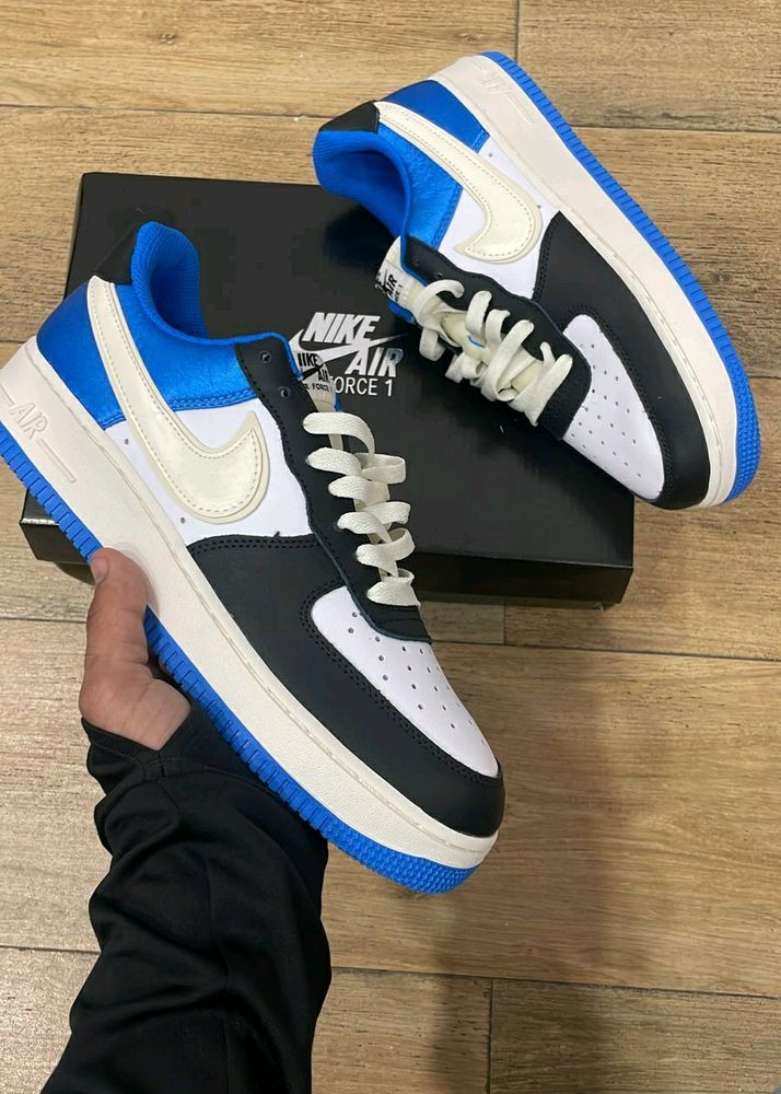 Nike Air Force One Blue Black White Tera Scape