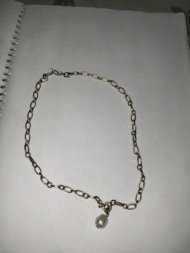 Pearl Charm Chain Necklace