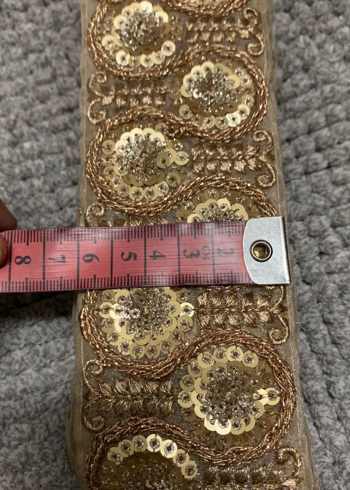 Heavy Sequin Lace Clearance Sale Golden