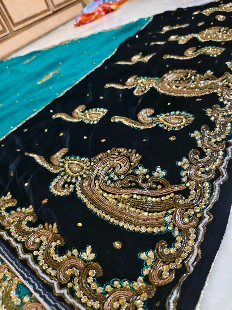 Velvet Black 🖤 Pallu An Beautiful Saree 💕
