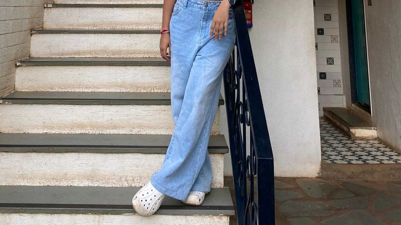 Wide Leg Denim Jeans